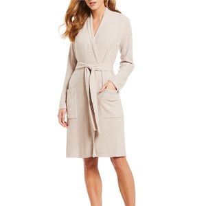 Grey Barefoot Dreams CozyChic Lite bathrobe size L